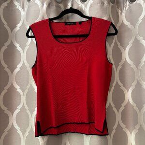 Red BCBG MAXAZRIA Scoop neck sleeveless t-shirt, 90s style